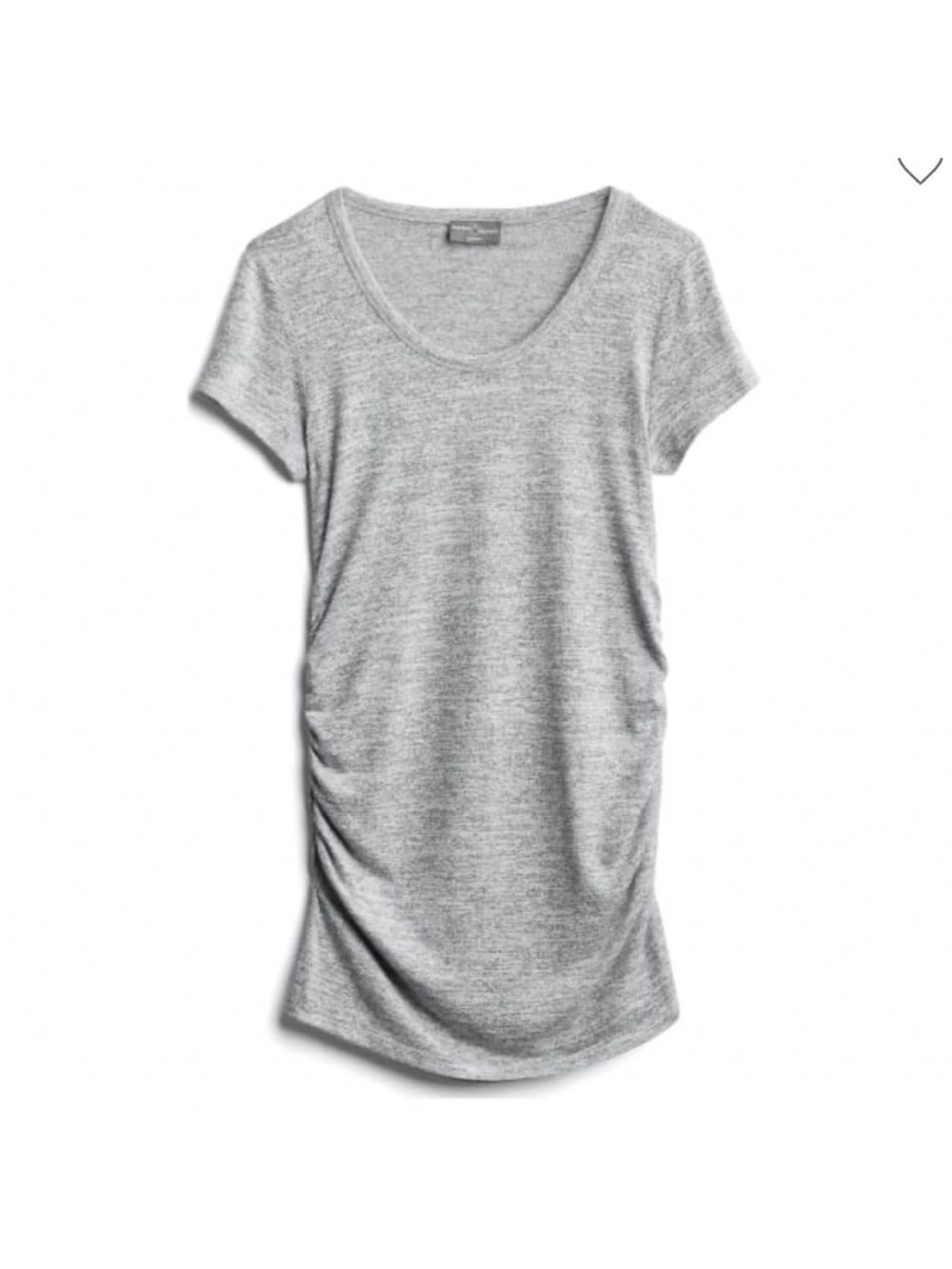 Market & Spruce Alma Maternity Knit Top — Gray Short-Sleeve